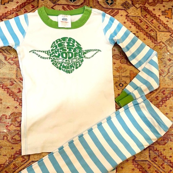 Hanna Andersson Other - Hanna Andersson Star Wars Jedi blue white striped set size 6-7